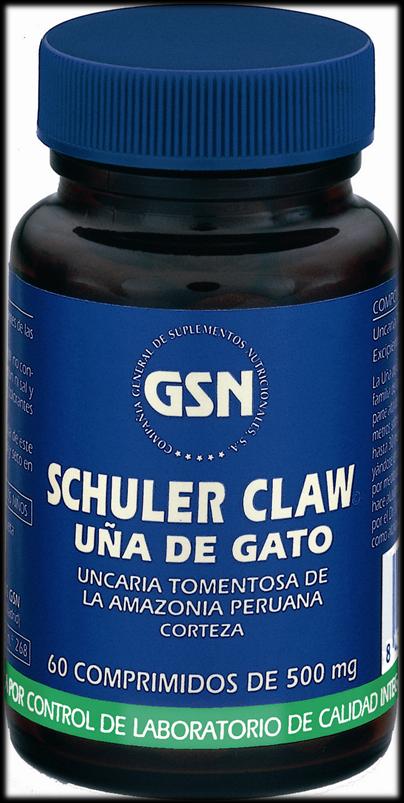 SCHULER CLAW (Uña de Gato) La actividad antiinflamatoria de la Uncaria tomentosa Willd DC ha sido atribuida, al menos en parte, a la fracción de los glicósidos del ácido quinóvico.