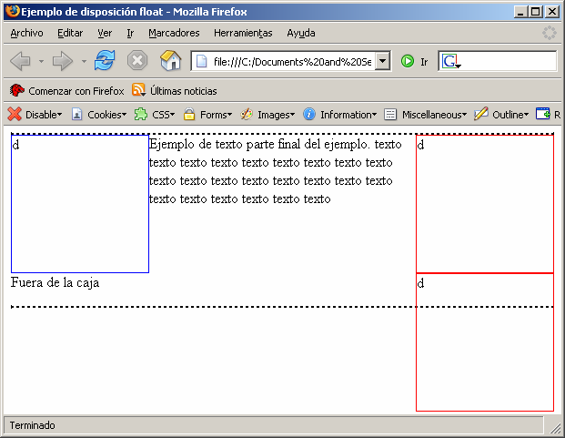 Ejemplo de clear Ejemplo de clear <html> <head> <title>ejemplo de disposición float</title> <style type="text/css">.