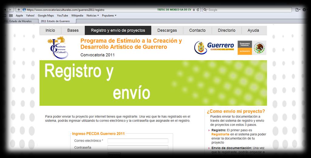 Entra al sitio web: www.convocatoriasculturales.
