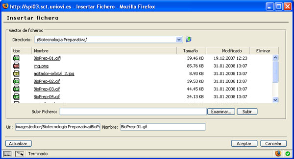 Mozilla Firefox 1. Se selecciona el texto que se desea que enlace con un fichero. 2. Se accede al editor de ficheros 3.