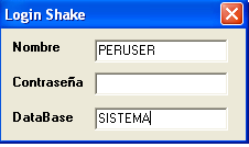 Acceso al sistema Seleccionar el icono de entrada al Sistema Shake oprimiendo un doble clic para desplegar una pantalla de Acceso. Figura 1.
