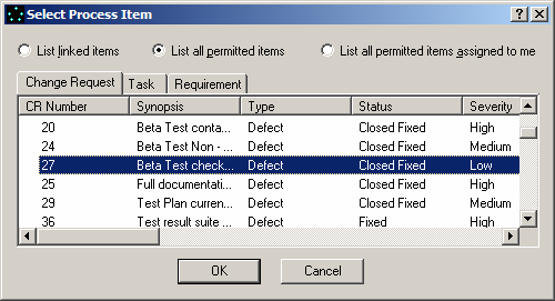 Gestión de configuraciones y cambios Crea y almacena requisitos en el repositorio de StarTeam Los enlaza a cualquier otro item para un mejor control del cambio Permite