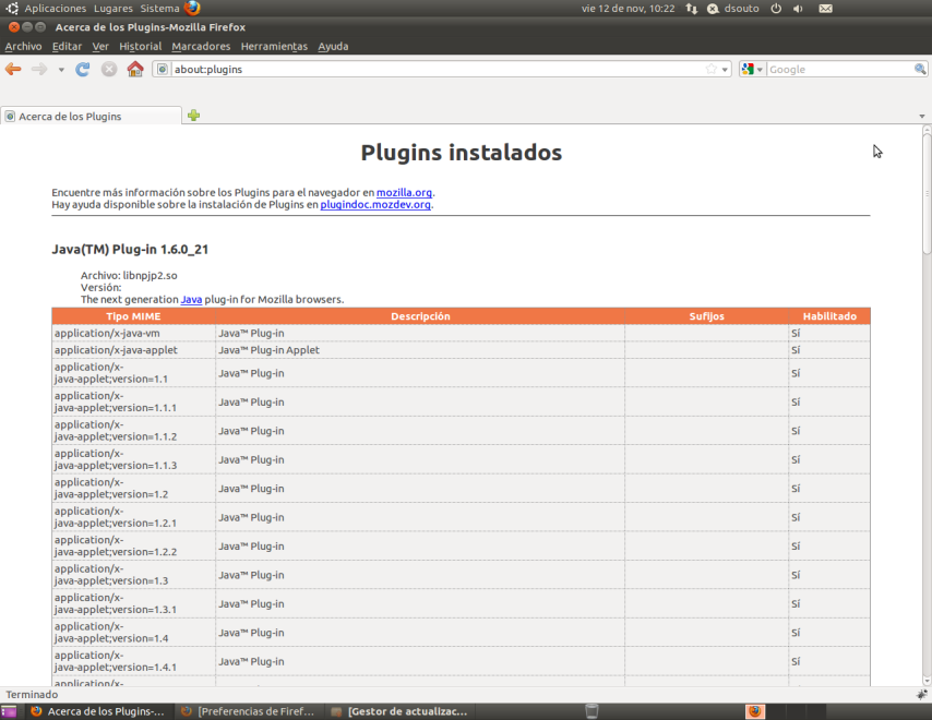 Configurar el navegador Web Reiniciar el navegador web Comprobamos que el plugin se ha instalado correctamente.
