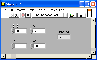 Pasos para crear un SubVI: asignar terminales Después de seleccionar un patrón para el conector, se definen las conexiones asignando un control del panel frontal o indicador a cada uno de los