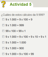 Armar números con multiplicaciones por 10, 100 y 1.