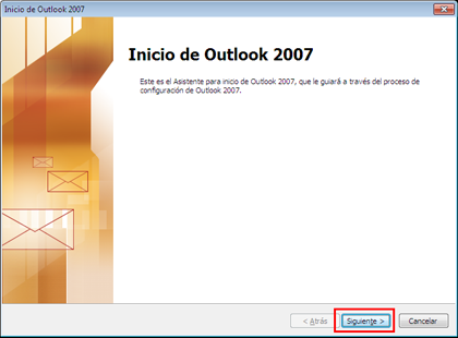 4. Ahora debemos configurar Outlook.