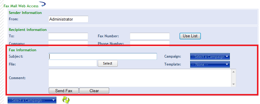 Template: CTMail maneja unos templates por defecto, los cuales contienen el formato en el que se desea que se muestre el fax.
