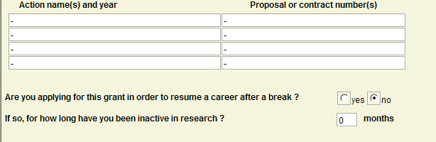 Formulario A3 si optamos a la solicitud de una IEF en la modalidad career restart panel deberemos contestar