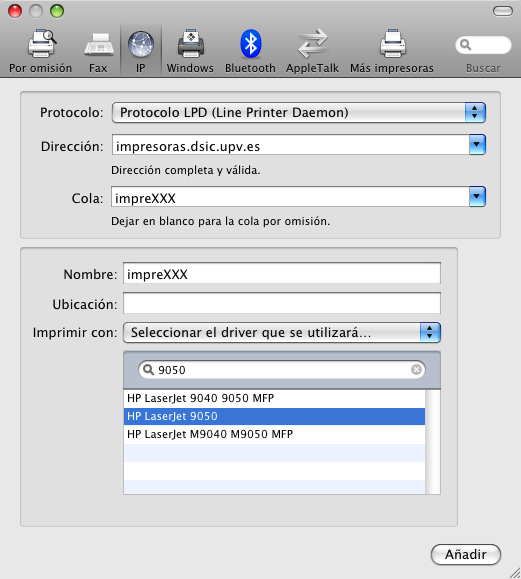 2.- MAC OS X v 10.5 Leopard 1. Ejecutamos utilidad Impresión y Fax 2.