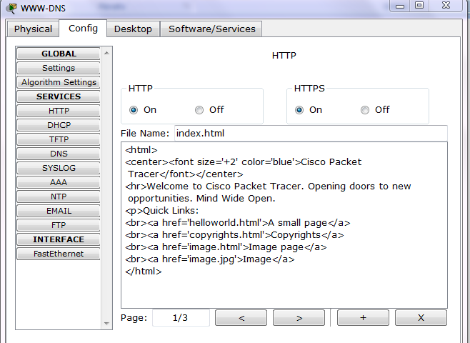 Configuramos el servidor WWW_DNS con sus servicios respectivos.