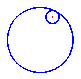 Circunferencia y polígonos GIRANDO POR EL INTERIOR Toma una cartulina gruesa (o chapa de madera) y recorta un triángulo y círculos de diversos tamaños. Agujerea los centros de los círculos.