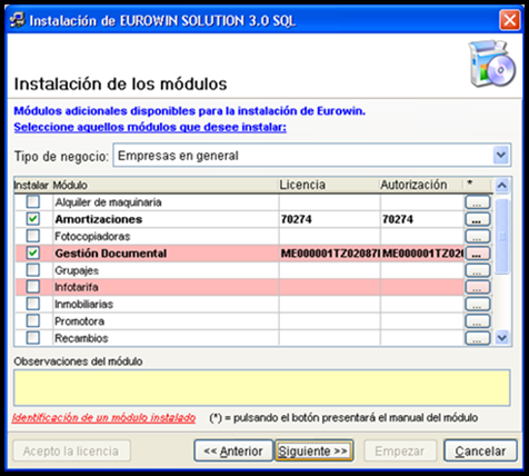 Al pulsar el botón Empezar, antes de iniciar la instalación aparece el siguiente aviso: Se instalará SQL Server sobre un ordenador con Windows Vista.