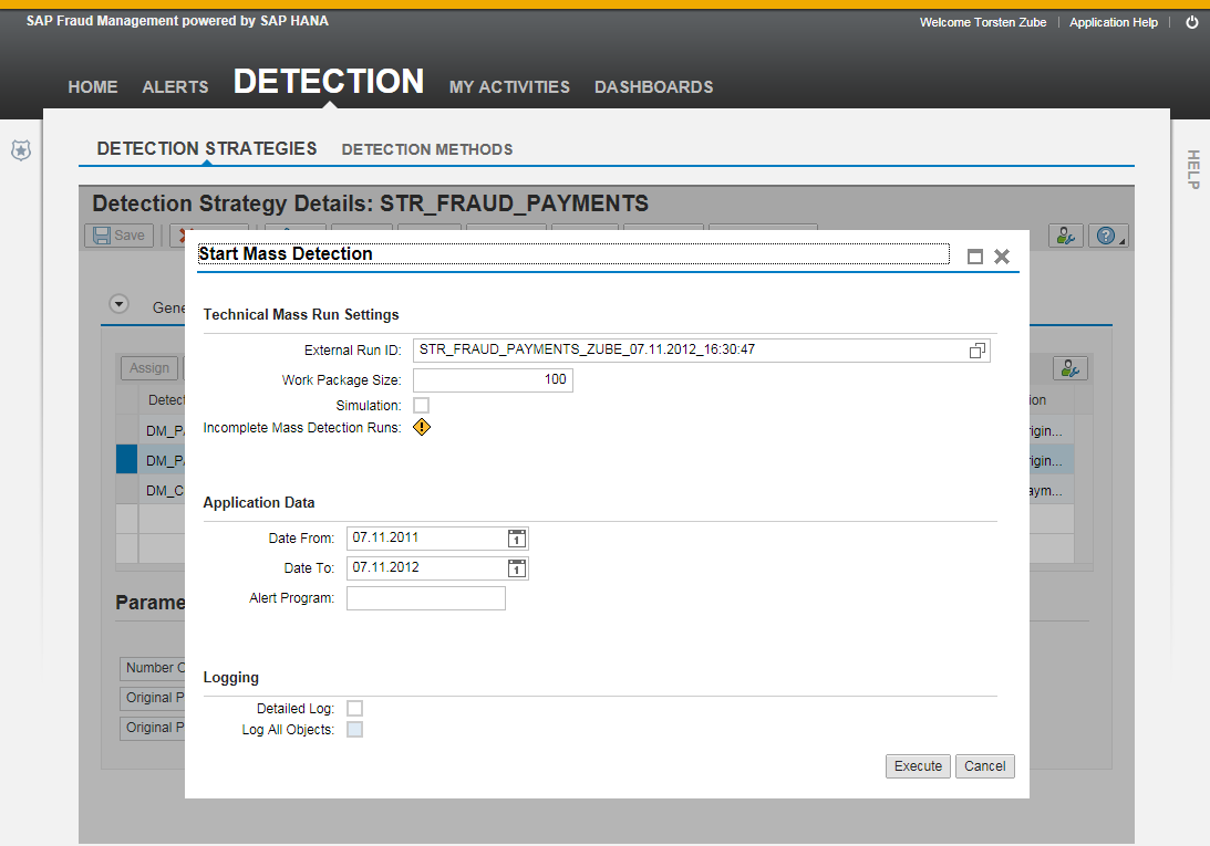 Detección Masiva Detección masiva en tiempo real con SAP HANA Detección de situaciones de fraude tan pronto y de manera tan precisa como sea posible, para evitar el daño, sin trabajo manual