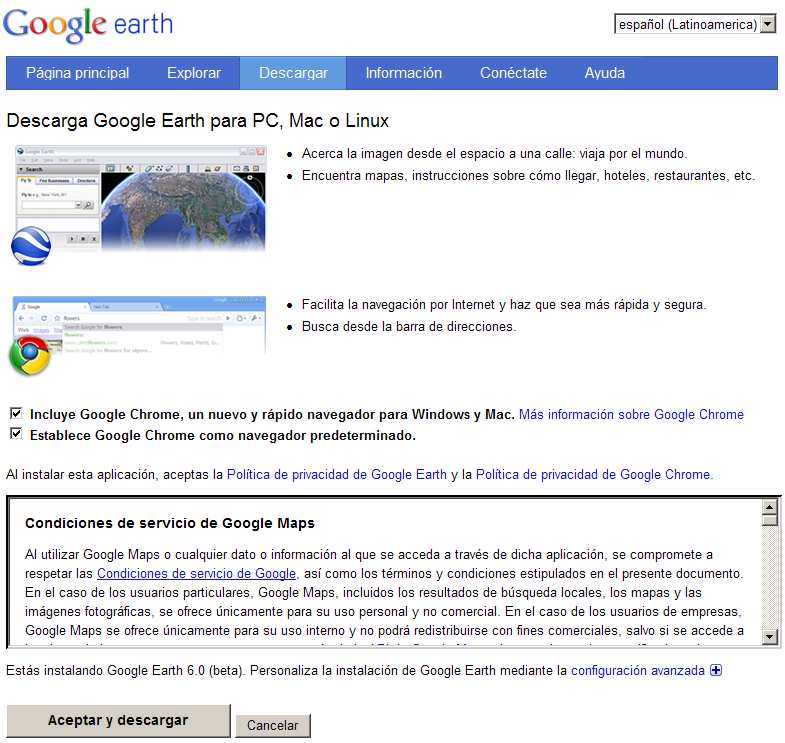 Preparar una ruta en Google Earth Abrimos la página http://www.google.