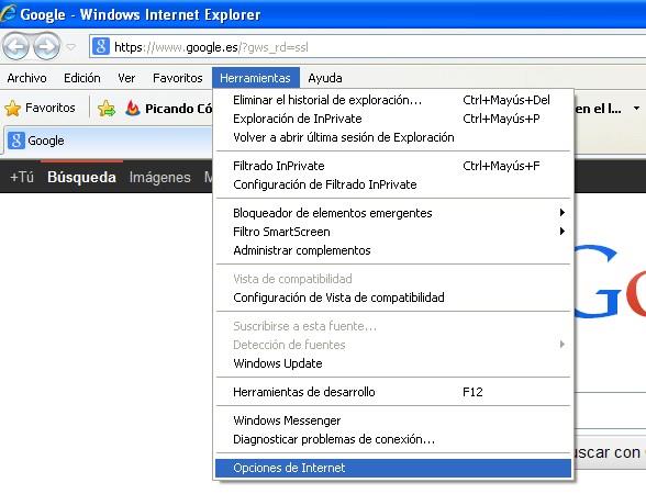 3.- Internet Explorer Lo primero que debemos hacer