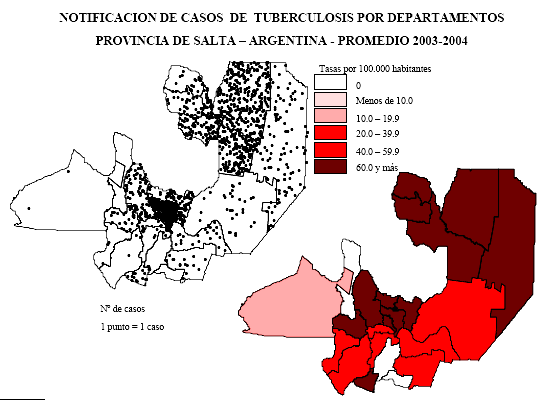 Gráfico Nº 15: Ubicación de la Provincia de Salta en relación al porcentaje de Sintomáticos respiratorios estudiados. Año 2009 Fuente: Programa TBC.