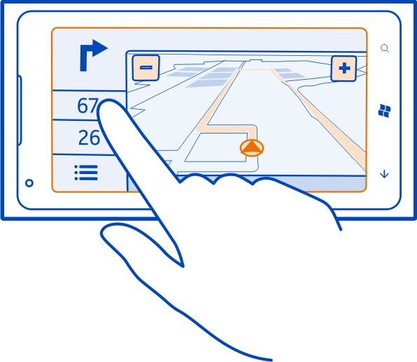 Mapas y navegación 71 Sugerencia: De forma predeterminada, Nokia Conducir muestra edificios y atracciones destacadas en el mapa.