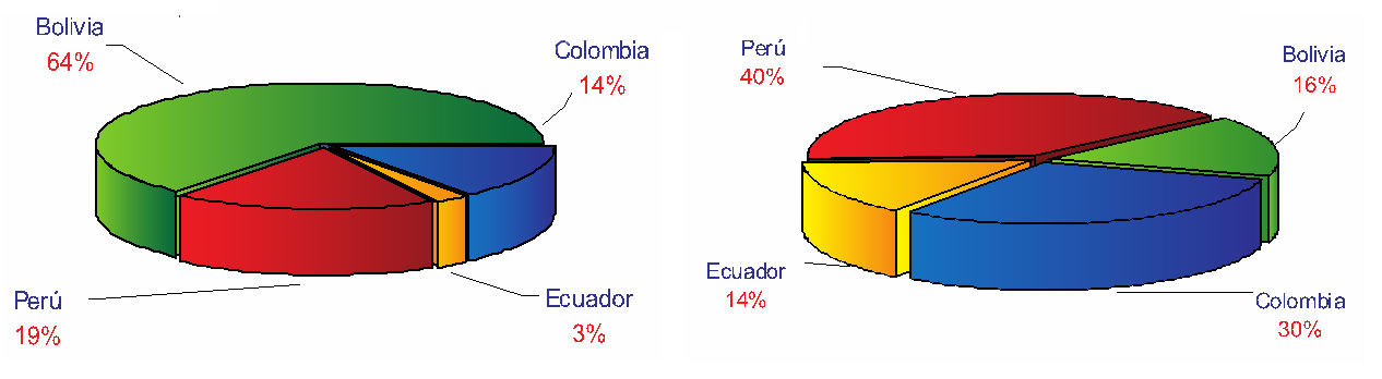 54 que ocupando el segundo lugar entre países de la CAN exportadores a MERCOSUR, contribuye con un distante 19% del total de las ventas del bloque andino.