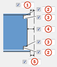 Material Nombre Por defecto el número de posición de parte. Algunos componentes tienen una segunda fila de cuadros, en la que se puede especificar el número de posición de conjunto.