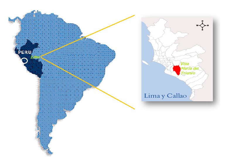 Gráfico: Localización de Villa María del Triunfo Cuadro 5.1. Características generales del Distrito DISTRITO VILLA MARIA DEL TRIUNFO Provincia Departamento Dispositivo de Creación Lima Lima Ley Nro.