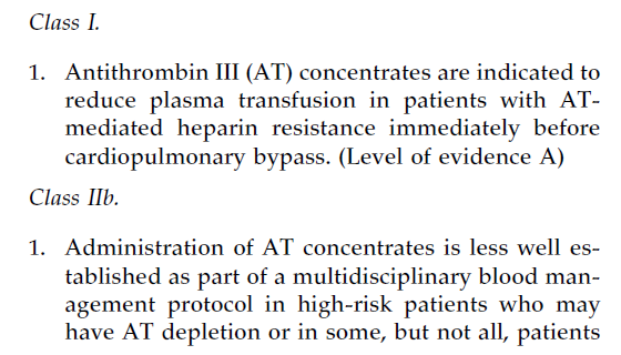 ANTITROMBINA III Indicado para reducir transfusión de plasma en ptes que tienen resistencia a la heparina mediada por AT antes de