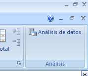 Para hacer que el submenú Análisis de datos aparezca en la pestaña Datos, podemos seguir los pasos que nos proporciona la ayuda de Excel 2007: 1.