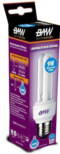 LAMPARAS DE BAJO CONSUMO Lámparas fluorescentes compactas (LFC) - Modelos estándar 2U y 3U Vida útil: 8000 hs.