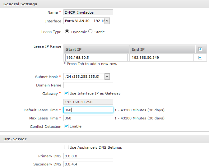10. SERVIDOR DHCP 10.1. Descripción Se ha incluido un servidor DHCP aprovechando la funcionalidad que ofrece el Cyberoam, de tal manera que se ha podido generar una red distinta para aquellos