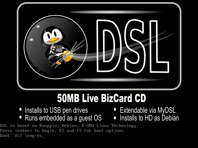 Pasos para la instalación del DSL. (Damn Small Linux) 1.