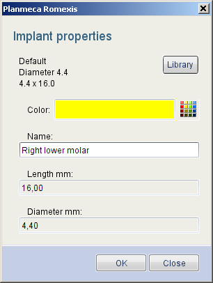 HERRAMIENTAS DE IMPLANTES 13 HERRAMIENTAS DE IMPLANTES Para colocar un implante predeterminado y preseleccionado en el plano, haga clic en este botón.