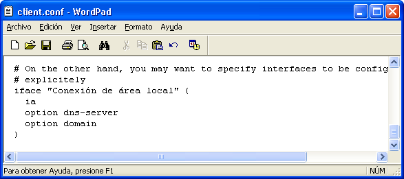 Inicio-->Panel de control-->herramientas administrativas-->servicios Para la configuración de la interfaz de red usaremos cualquier editor de texto para abrir el fichero de configuración