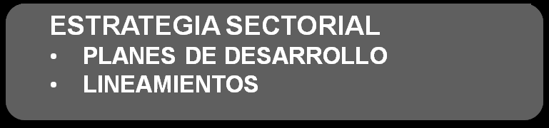 5 Definición de Estrategia Sectorial, Convenios u Programas de acción ESTRATEGIA DE DESARROLLO REGIONAL PLAN DE GOBIERNO