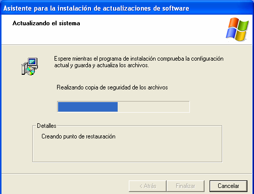 2.3.2 Instalación de Microsoft Windows Installer 3.1 El primer componente que será instalado es el Microsoft Windows Installer 3.