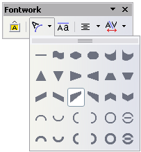 Figura 76: Cambiar texto de FontWork Haga clic en cualquier espacio libre o pulse Esc para aplicar los cambios 1.4.3.