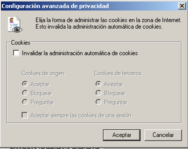 Mozilla Firefox En Herramientas Opciones Contenido La casilla Activar Java debe estar marcada. Cookies habilitadas.
