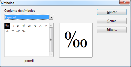 para contextos educativos LibreOffice Math // Pág. 15 Paso a paso Insertar símbolo Para insertar un símbolo especial o del alfabeto griego, elegir del menú Herramientas la opción Catálogo.