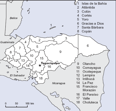 ANTECEDENTES Honduras tiene una extensión territorial de 112,492 kilómetros cuadrados.