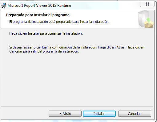 Figura 43 Contrato de Licencia para ReportViewer2014 Por último se mostrará una ventana en la que se indica que el programa está