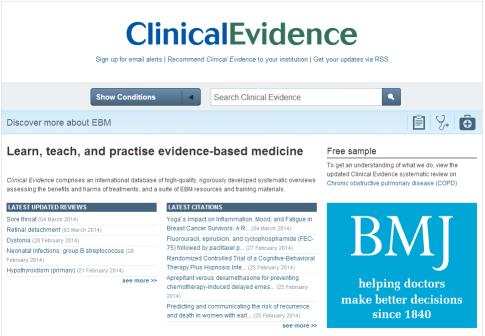 libros de texto. UptoDate (enlace. http://www.uptodate.com ) y Clinical Evidence (enalce: http://www.clinicalevidence.com ) o Evidencia Clínica (enlace: http://www.evidenciaclinica.com/ ).