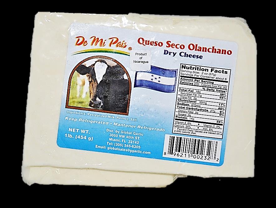 Nicaragua Item description / Descripción del producto: Dry Cheese / Queso Seco Olanchano Lacteous / Lácteos Units per case / Unidades por