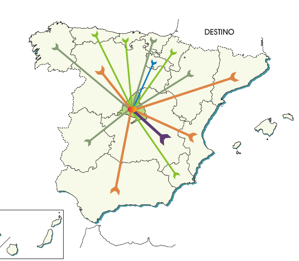 2010 Pablo Coret En cuanto a las mercancías recibidas en la Comunidad Valenciana, la mayoría también provienen de las comunidades limítrofes y en los puestos siguientes se sitúan Andalucía y en sexta