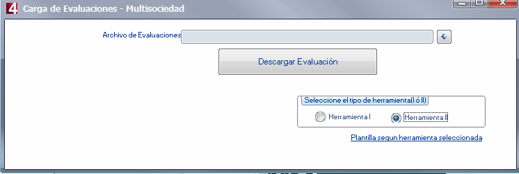El usuario debe seleccionar el archivo con la plantilla de evaluaciones que se desea descargar y dar clic en la opción descargar evaluación. El formato de las evaluaciones es en Excel. 2.