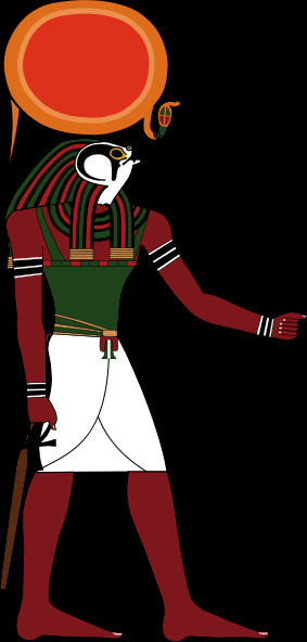 Religión Ra Dios del Sol En Egipto, los dioses se representaban mitad humanos y mitad animales, algunos de ellos son Ra (dios del sol), Horus (dios del cielo), Isis (diosa madre y de la