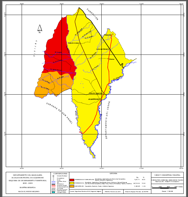 Página 88 de 90 ANEXO 10 Mapa de usos y cobertura vegetal del municipio de Algarrobo. Fuente. Esquema de Ordenamiento Territorial 2000-2009 del municipio de Algarrobo. Imagen 10.
