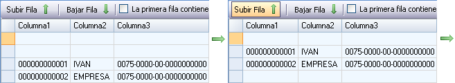 Origen de Datos: Formato Microsoft Excel Paso 4: Datos del Fichero.