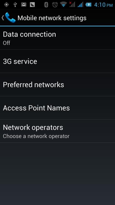 4.4 Redes En este menú puede encender o apagar la conexión de datos, establecer servicios 3G con los operadores y otras
