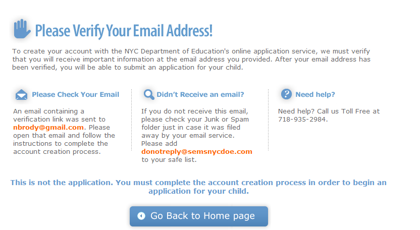 Establezca una Cuenta Por favor revise su correo electrónico No recibió el correo electrónico?