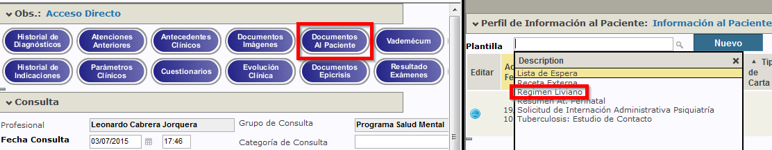 Imágenes y Documentos del Paciente: En esta carpeta se visualiza un resumen de todas las imágenes mostradas anteriormente. 4.1.2.8.