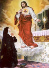 Primera revelación El 27 de diciembre de 1673, día de San Juan el Apóstol, Margarita María, que tenía solo 14 meses de profesa y 26 años de edad, estaba como de costumbre arrodillada ante el Señor en