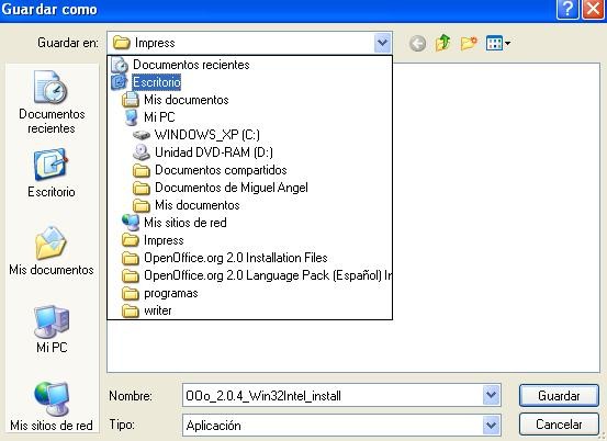 Manual de instalación de OpenOffice para Windows DESCARGA E INSTALACIÓN DE OPENOFFICE: 0. En primer lugar, necesitamos el programa de instalación del paquete ofimático OpenOffice.